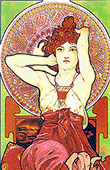 Alfons Mucha - The Prescious Stones - Amethyst