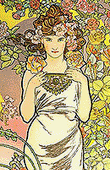 Alfons Mucha - The Flowers - Rose