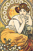 Alfons Mucha - The Prescious Stones - Topaz